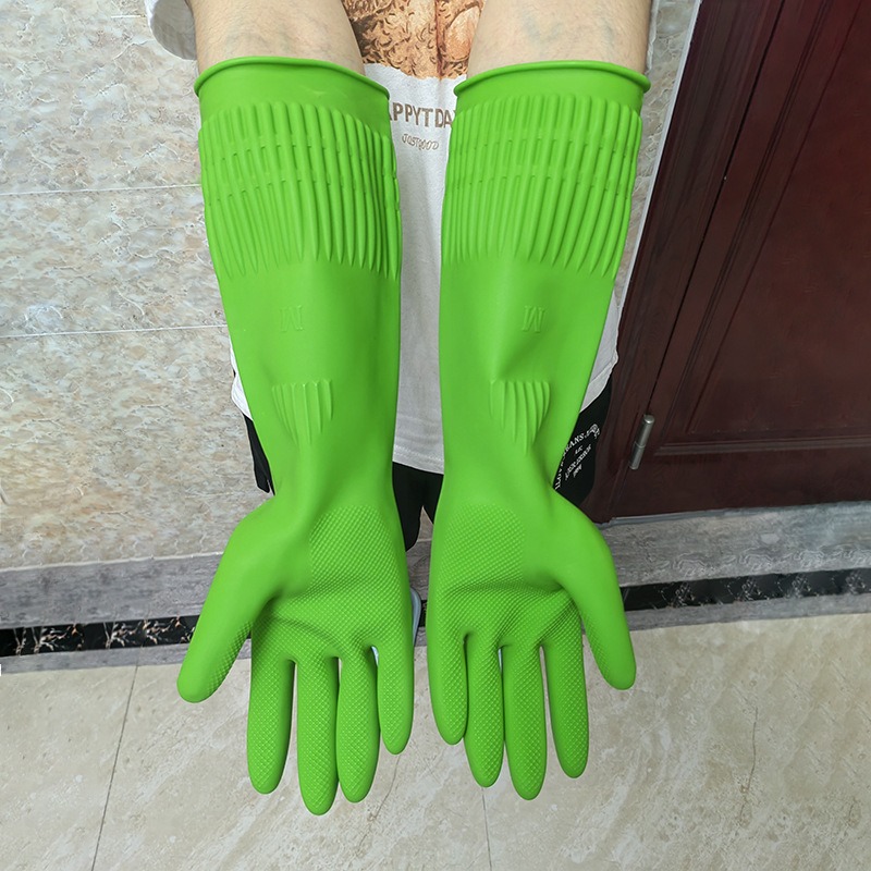 Rubber Glove Cleaning - 1켤레, 긴 길이의 실리콘 주방용 장갑,