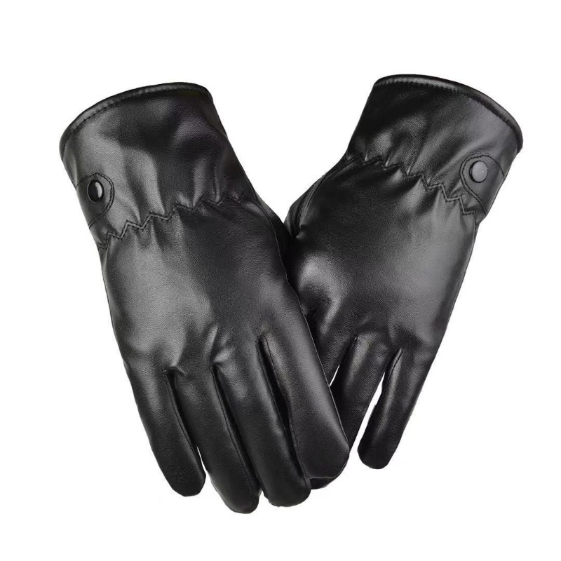 Leather Driving Glove - 겨울 패션 블랙 PU 가죽 장갑