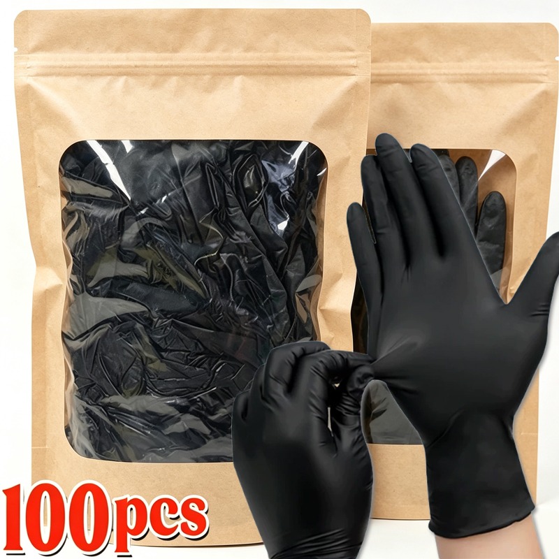 Latex Disposable Glove - 1/100pcs 일회용 검정 장갑 라텍스 프리