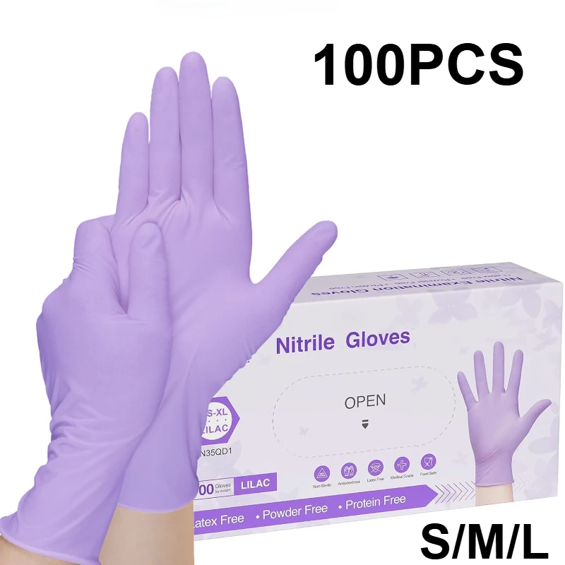10-100pcs 일회용 보라색 니트릴 장갑 라텍스 프 - Nitrile Mechanic Glove 리뷰 및 가격