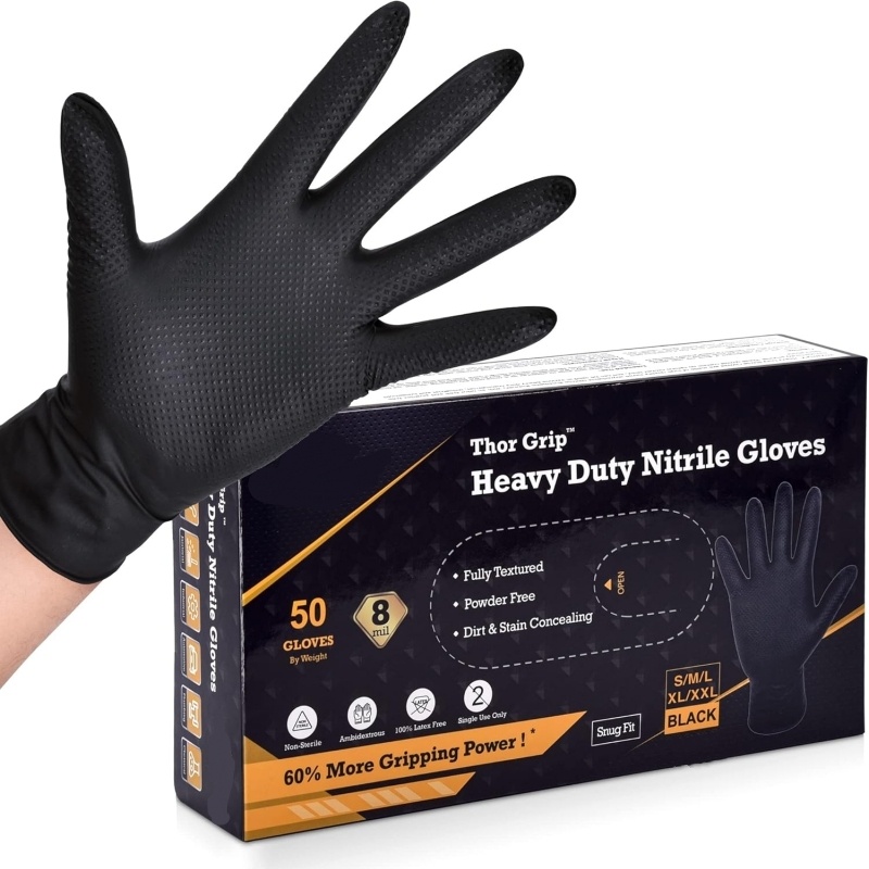 헤비 듀티 블랙 니트릴 장갑 10/30/50PCS 기계 - Nitrile Mechanic Glove 리뷰 및 가격
