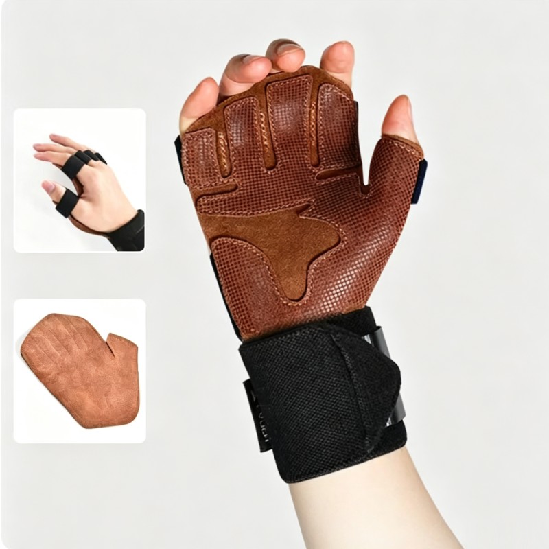 1켤레, 소가죽 소재의 웨이트 리프팅 장갑, 미끄럼 방 - Workout Glove Gym 리뷰 및 가격