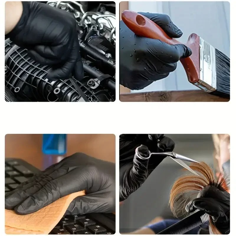 1/100pcs 일회용 검정 장갑 라텍스 프리 니트릴  - Latex Disposable Glove 리뷰 및 가격