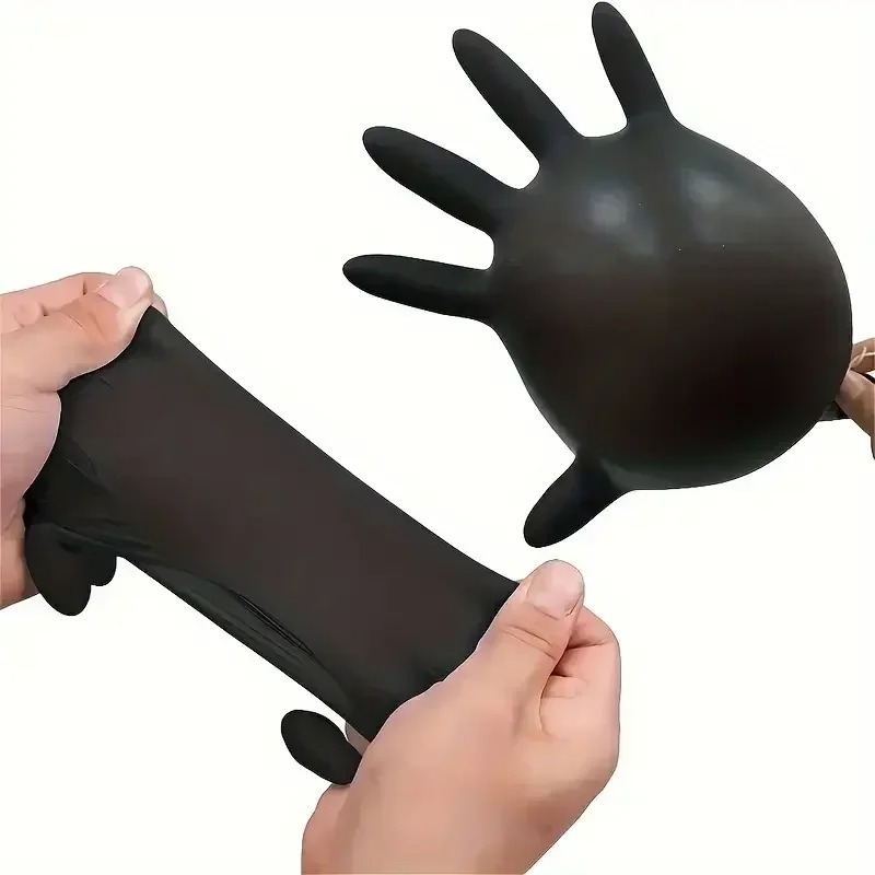 1/100pcs 일회용 검정 장갑 라텍스 프리 니트릴  - Latex Disposable Glove 리뷰 및 가격